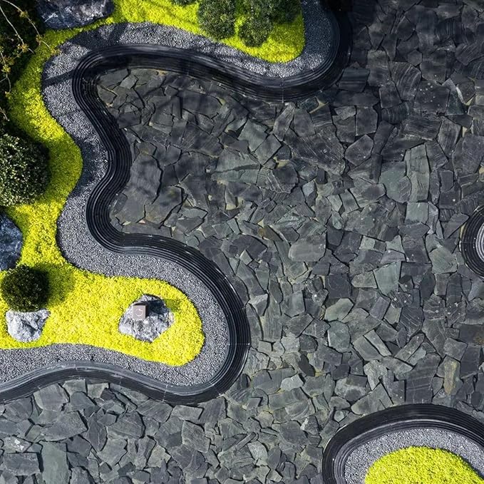 Unocho Aquarium Rocks 5lb Natural Slate Rocks for Aquarium Aquascaping,Terrariums,Paludariums,Reptile Enclosures,Wargaming, Model Railroads, Miniature or Fairy Gardens-2 to 4 inches