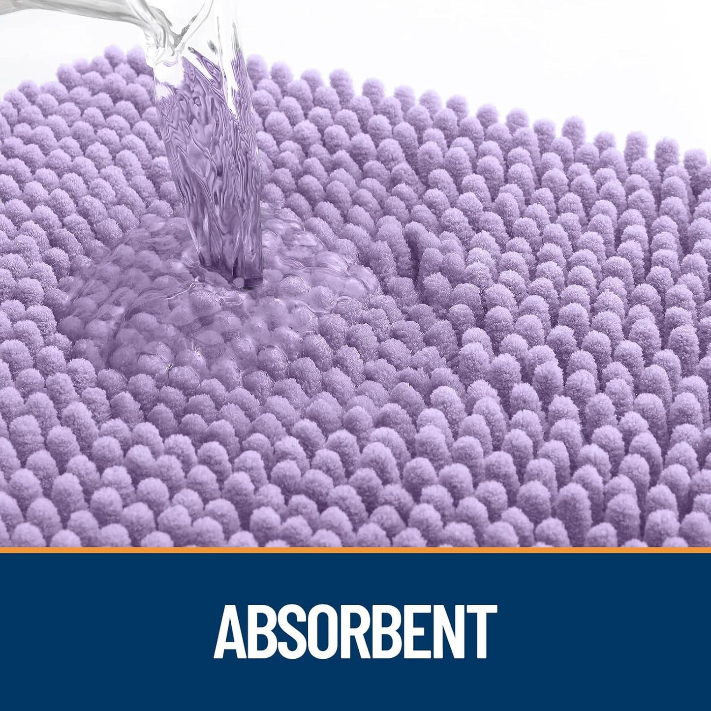 OLANLY Dog Door Mat for Muddy Paws 48x30, Absorbs Moisture and Dirt, Absorbent Non-Slip Washable Doormat, Quick Dry Chenille Mud Mat for Dogs, Entry Indoor Entryway Carpet for Inside Floor, Lavender