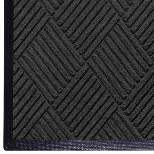 M+A Matting WaterHog Diamond | Commercial-Grade Entrance Mat with Rubber Border – Indoor/Outdoor, Quick Drying, Stain Resistant Door Mat (Charcoal, 3' x 12')
