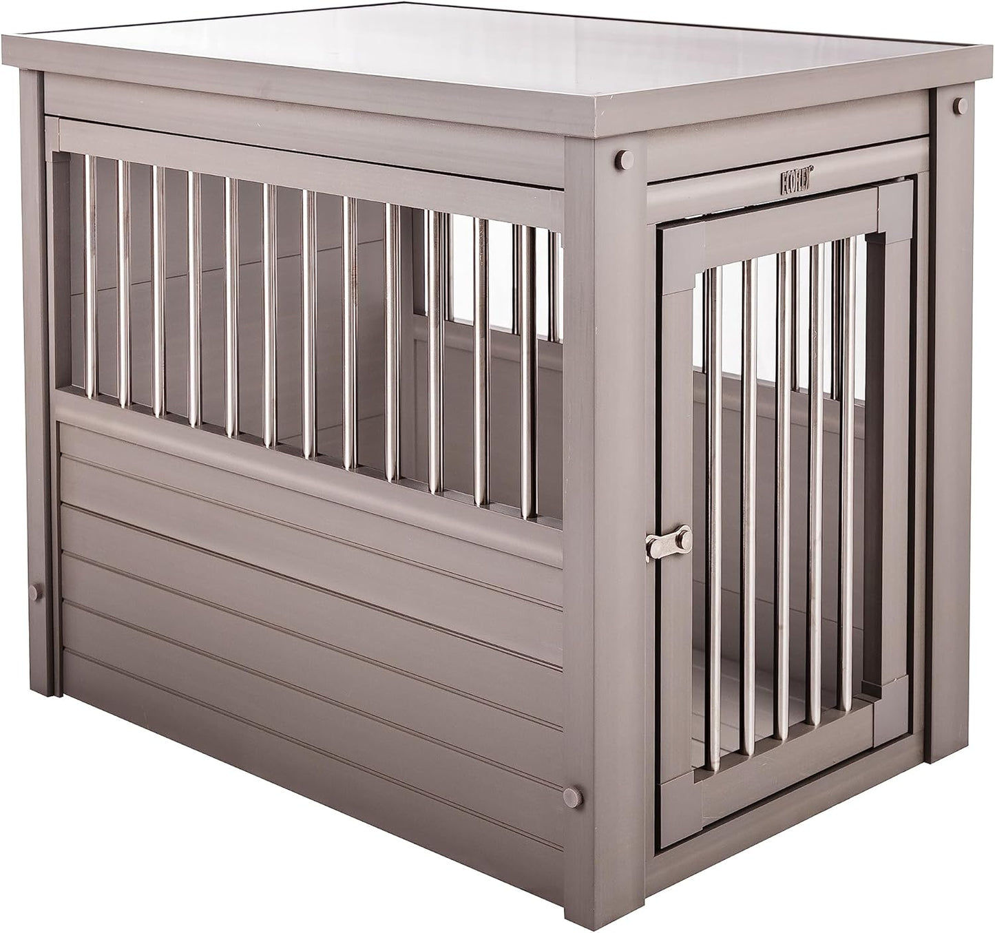 New Age Pet ecoFLEX Pet Crate/End Table, Small, Grey, Model:EHHC405S