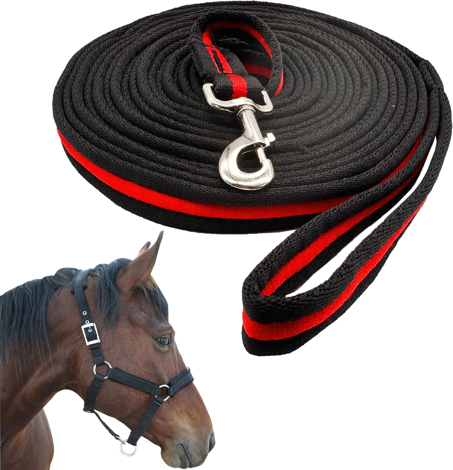 Lunge Line for Horse, Premium Equine Lunge Line with Swivel Bolt Snap for Accurate Equestrian Training, Competition, and Daily Use, 26 ft (8 Meters)