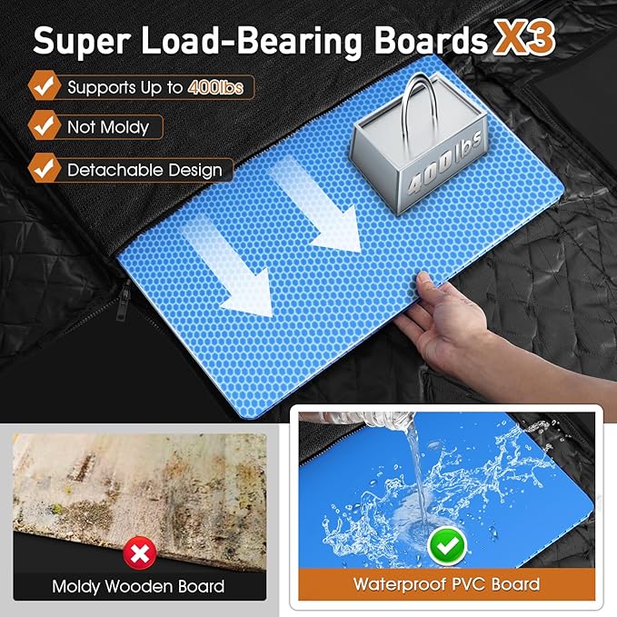 Dog Cover for Car Backseat with Crossbar Design, Hard Bottom Car Seat Cover for Dogs with Back seat Extender, Waterproof Dog Hammock for Full-Size SUV, and Truck