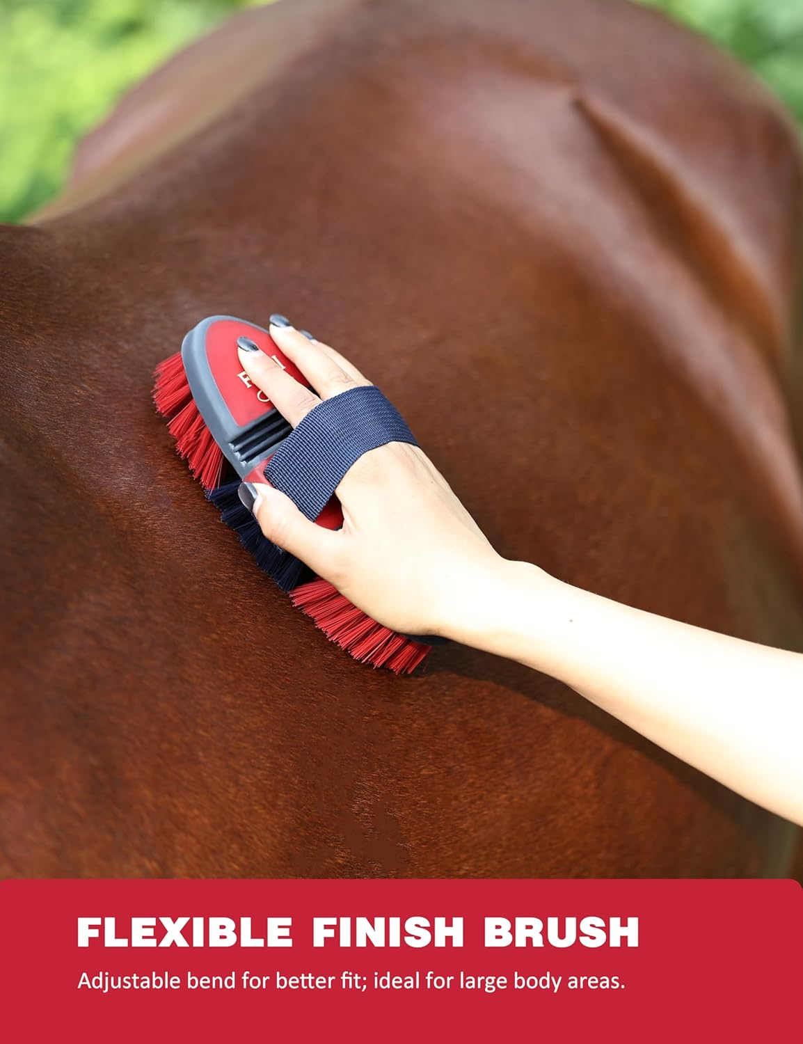 11PCS Horse Grooming Kit Curry Comb Sweat Scraper Horse Bathing Supplies Grooming Tools with Storage Bag Shadowberry