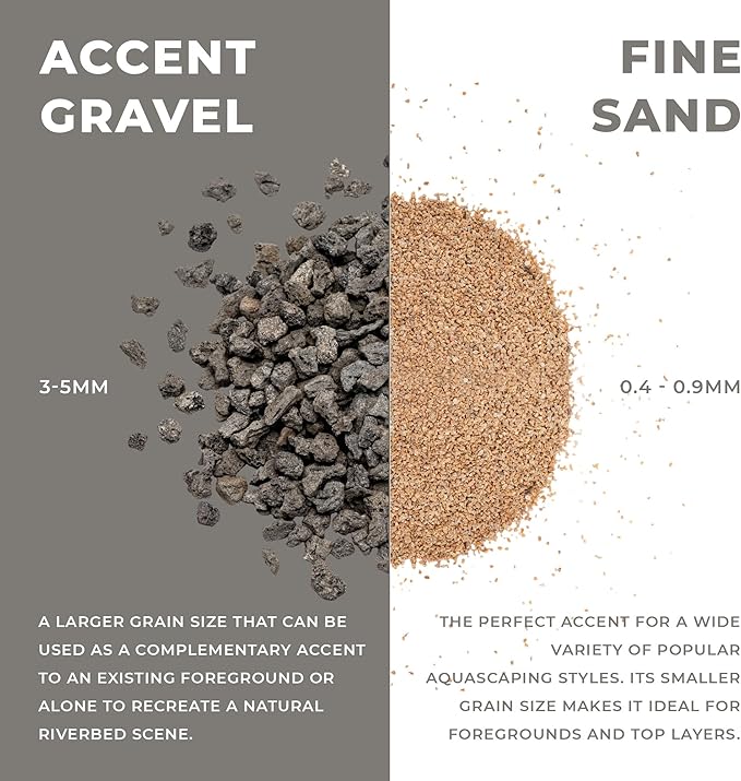 Ultum Nature Systems Controsand Vesuvius Aquarium Gravel (3L) - Versatile Aquarium Substrate for Planted & Shrimp Tanks