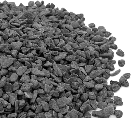 Mr. Fireglass Natural Decorative Gray Bean Pebbles, 1/5" Gravel Size River Rocks for Plants, Garden, Landscaping, Aquariums and Outdoor Decor (5-lb Bag)