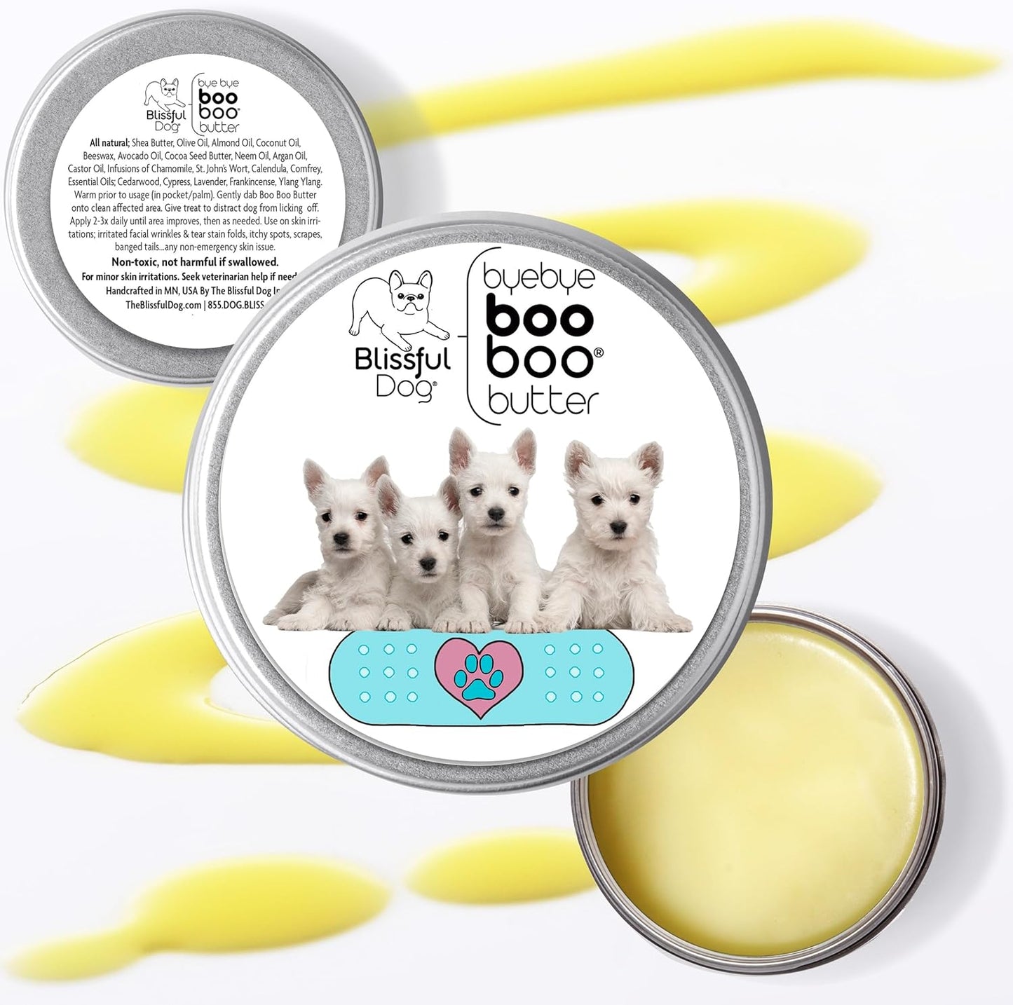 The Blissful Dog West Highland Terrier Boo Boo Butter, 16 oz.