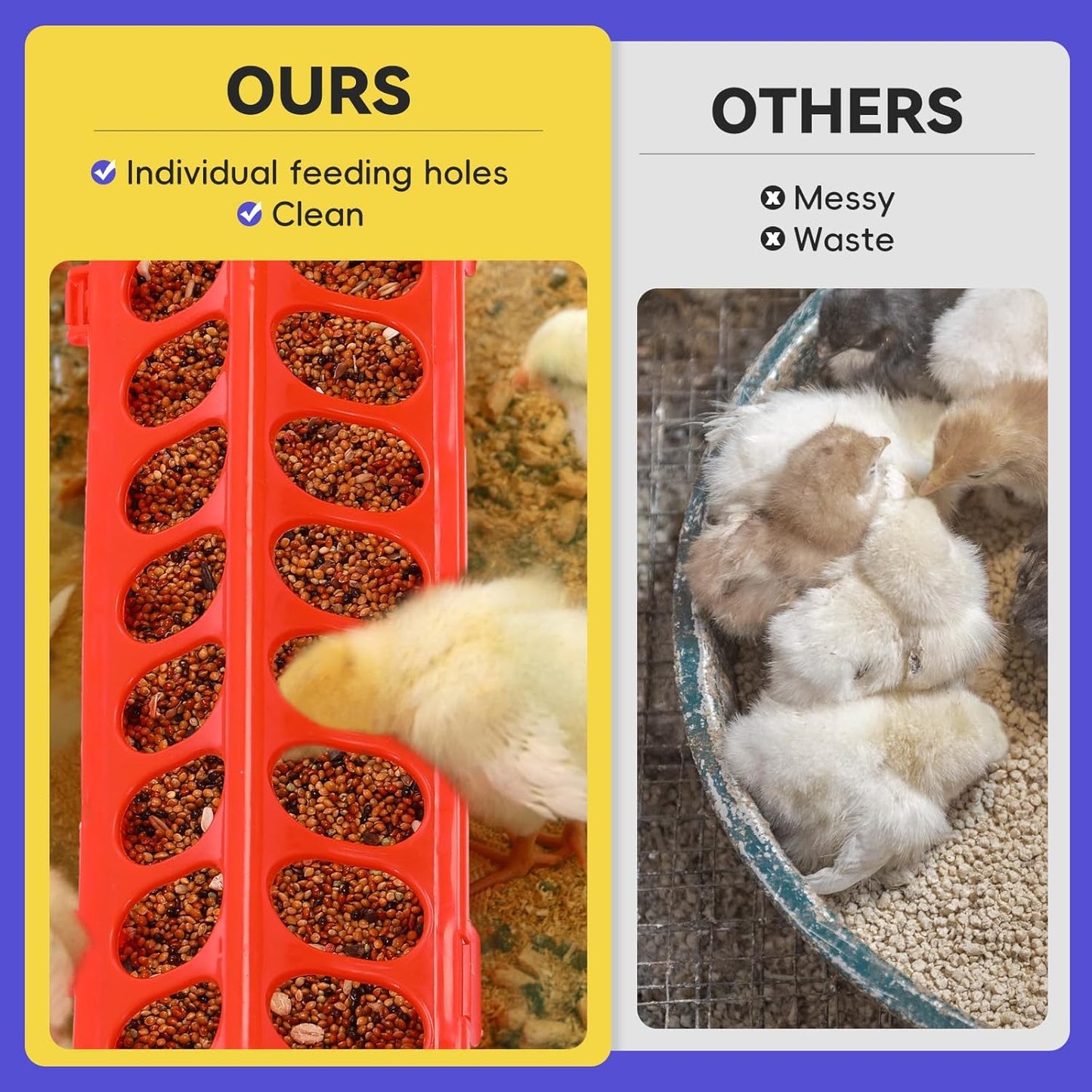 Pawaboo 5-in-1 Chicken Brooder Box for Chick Starter Kit, Includes Pet Cage Tent, Chicks Perch, Chicks Feeder, 1.1L Chick Waterer, Baby Chicken Supplies (Brooder Set), Black