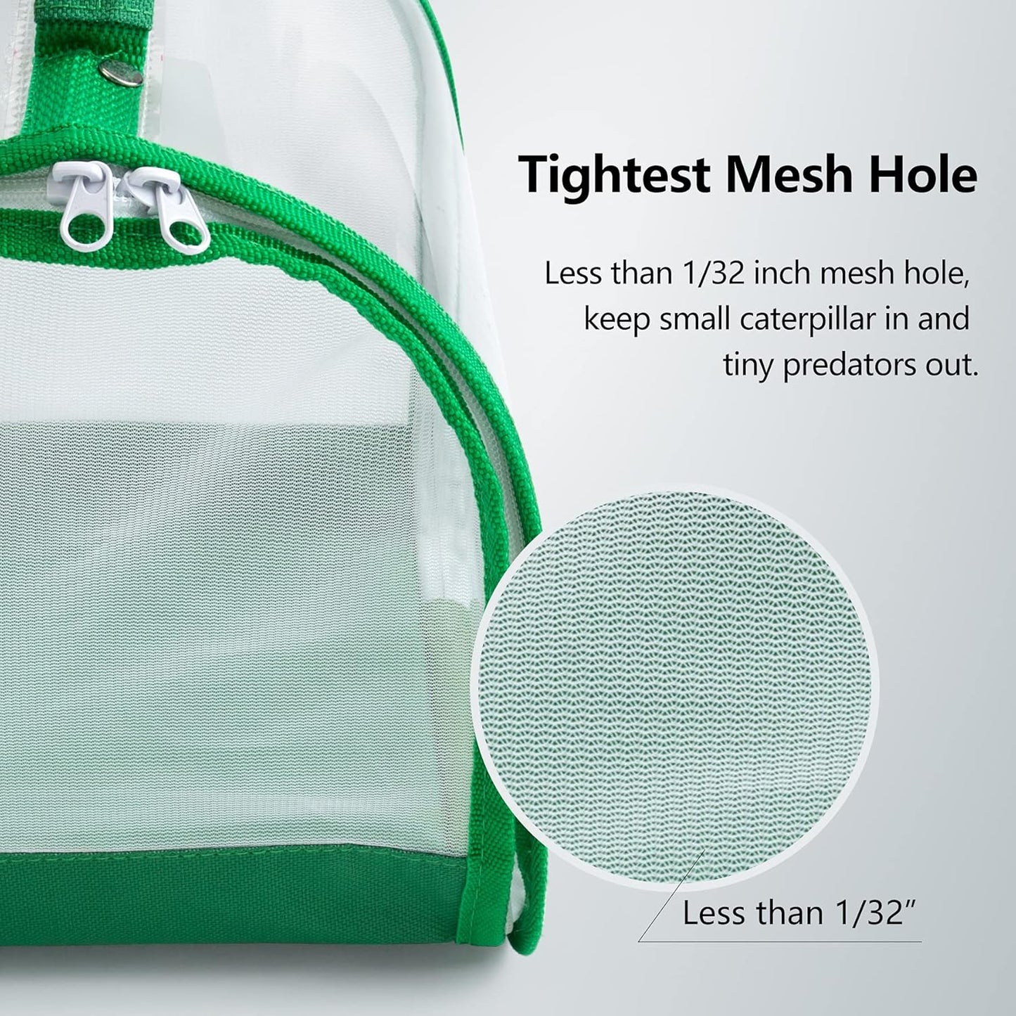 Small Butterfly Habitat, Insect Mesh Cage, Caterpillar Enclosure, Critter Cage, Bug Terrarium Portable Carry Handle Easy to Observe 8 x 8 x 8 Inches