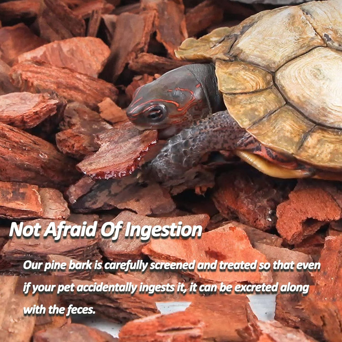 BNOSDM Reptile Cork Bark Substrate Bedding Tortoise Natural Cork Wood Chips Reptile Breeding Bedding Habitat Decor for Ball Python Lizard Snake Spiders Geckos Bearded Dragons Hermit Crabs （0.99LB）