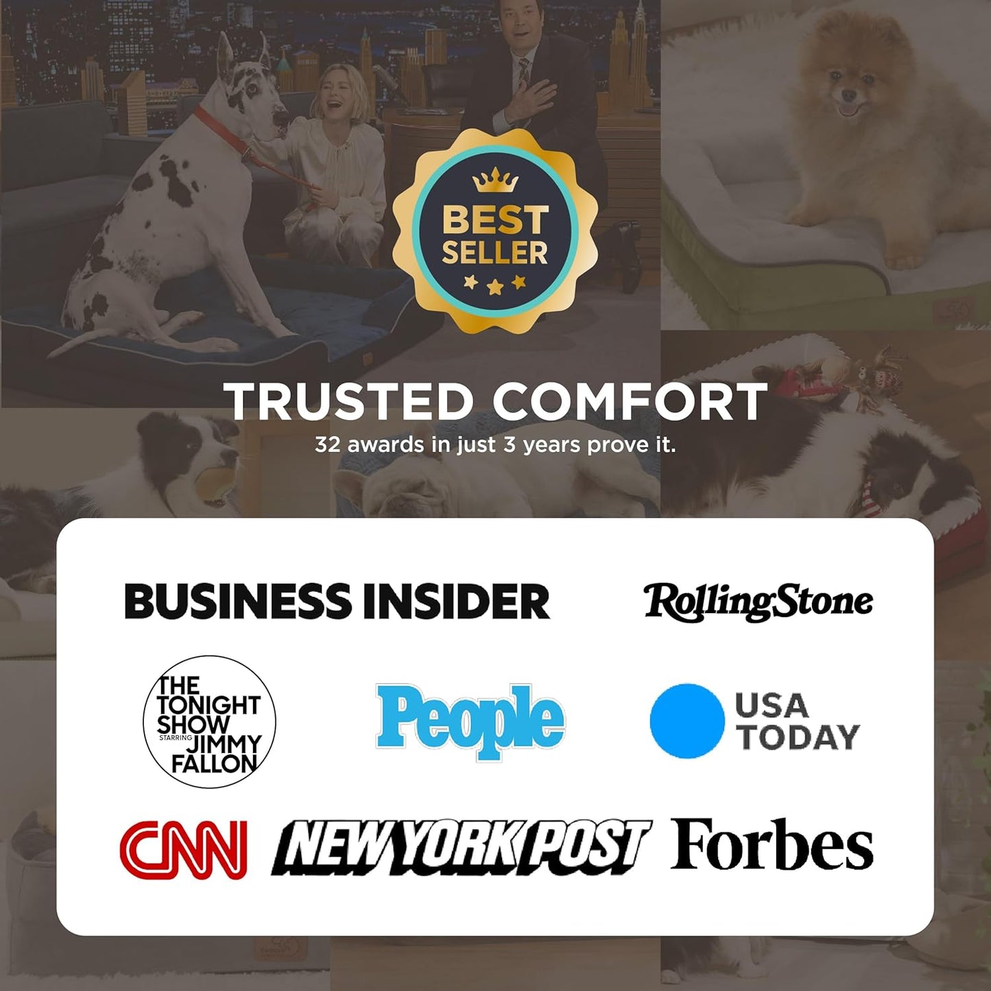 Bedsure Orthopedic Dog Beds Large Sized Dog - Washable Large Dog Cat Bed Waterproof, Comfort Dogs Couch Sofa with Washable Removable Cover, Pet Bed with Nonskid Bottom, Lavender, 35"