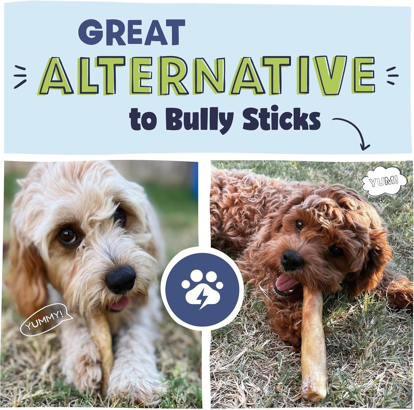 Pawstruck Natural 5-7" Beef Collagen Sticks for Dogs – Long-Lasting Rawhide Alternative, High Protein & Low Fat with Chondroitin & Glucosamine – 5 Pack