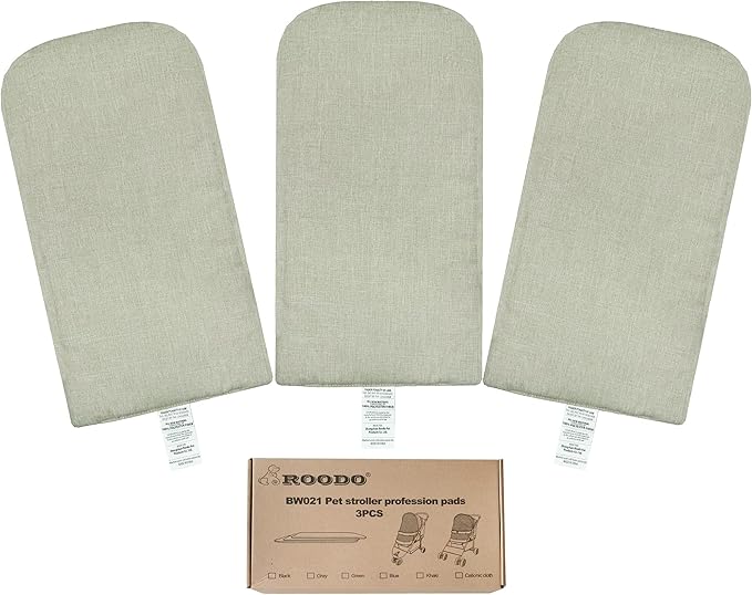 ROODO Pet Stroller Inner Pad for Exclusive Use,Original,Replaceable,Easy to Clean,Set of 3 pc(Light Khaki)