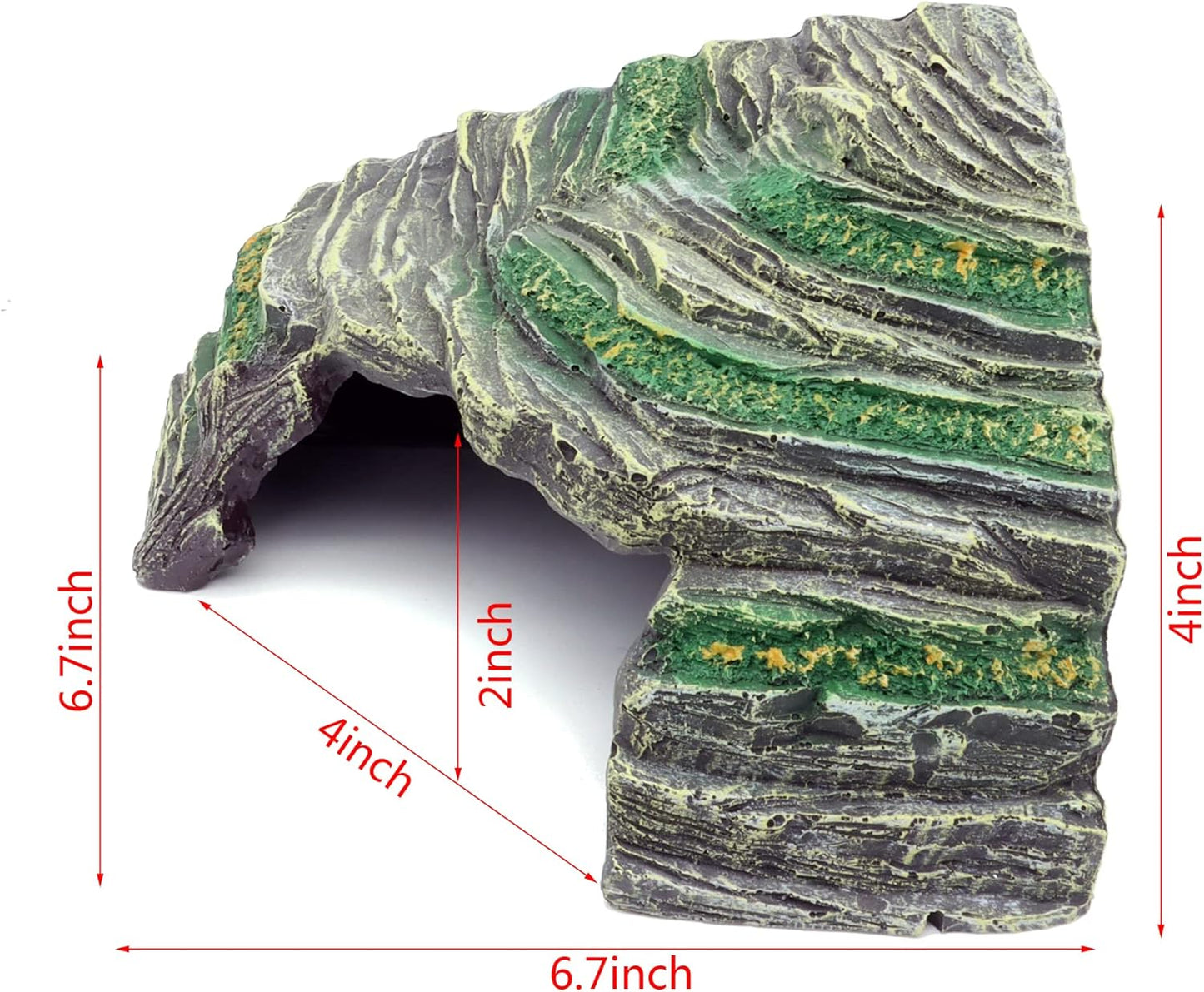 JIHAQUA Terrarium Decor Reptile Hide Reptile Hides and Caves Aquarium Tank Accessories Decorations,Medium