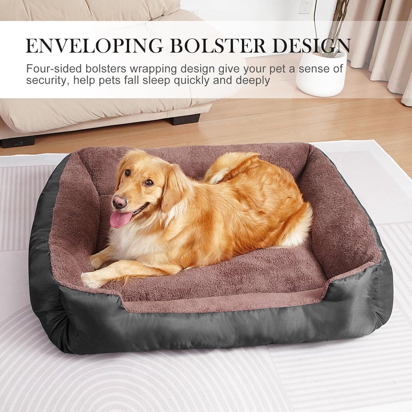 Dog Bed for Large Dogs, Large Dog Bed, Warming Soft Pet Bed, Durable Pet Bed with Anti-Slip Bottom