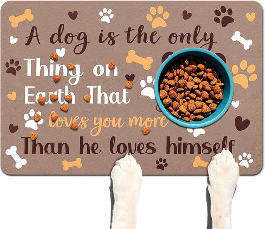 Pet Feeding Mat for Floors Waterproof Dog Mat for Food and Water Absorbent Quick Dry Non Slip mat for Cat Bowls