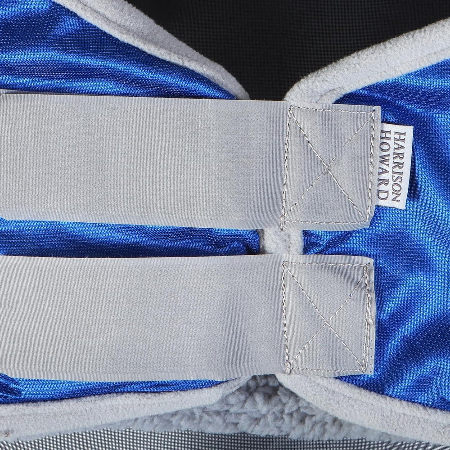 Harrison Howard Pro Luminous Horse Fly Mask Standard with Ears UV Protection for Horse Signature Blue Large Full Size