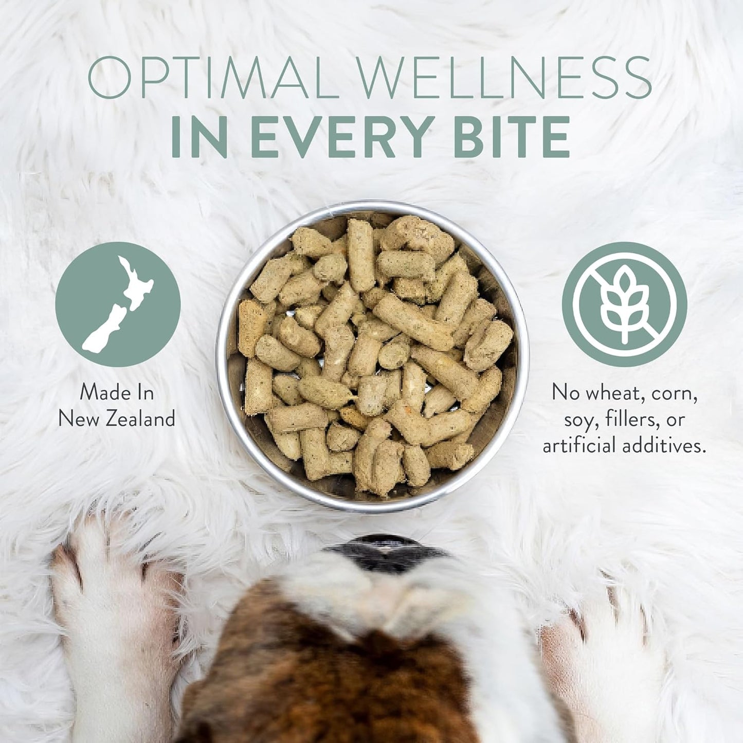 WOOF Freeze Dried Dog Food - Wild Venison Recipe,High Protein Dog Food Toppers, Freeze Dried Meals & Treats,2.2 lb