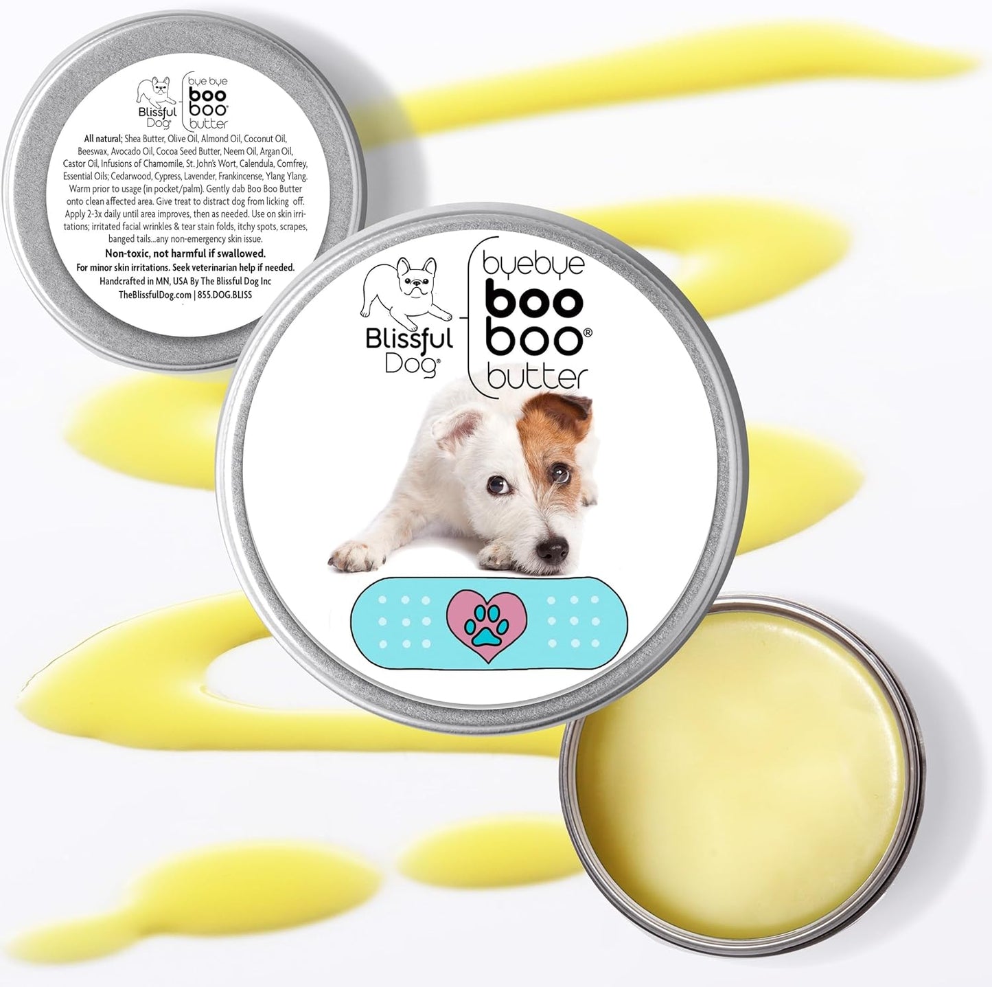 The Blissful Dog 2 oz TIN Jack Russell Terrier Booboo Butter