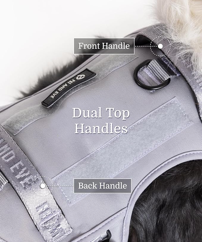 2025 New Edition, Fei & Eve MagEase Dog Harness - 3-Second Magnetic Buckles | 3-Point No-Pull Control | Heavy-Duty 900D Nylon | Dual Safety Handles | Breathable Mesh | Adjustable Fit | X-Large, Gray