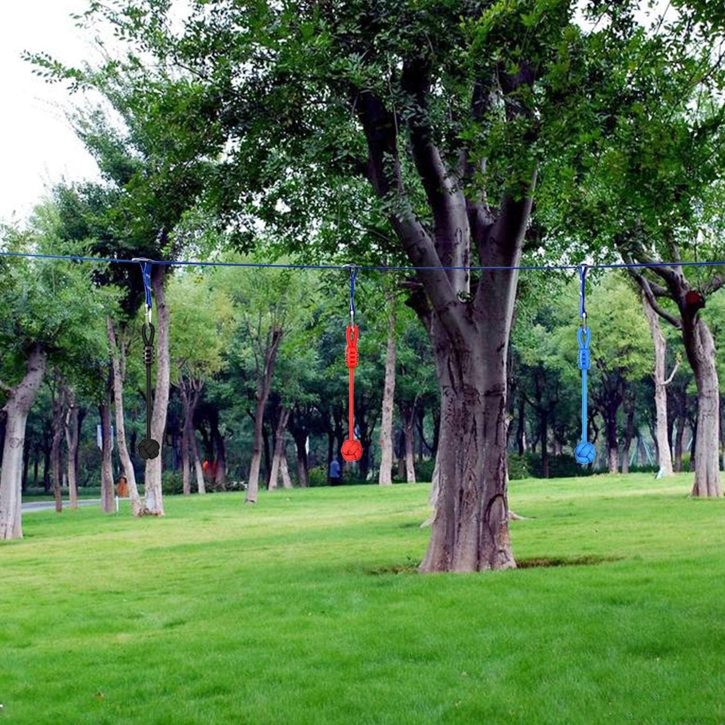 Rainbow Craft 3-Pack Ninja Fist Holds for Warrior Obstacle Course - Slackline & Monkey Bar Accessories, Kids Backyard Ninja Training Equipment