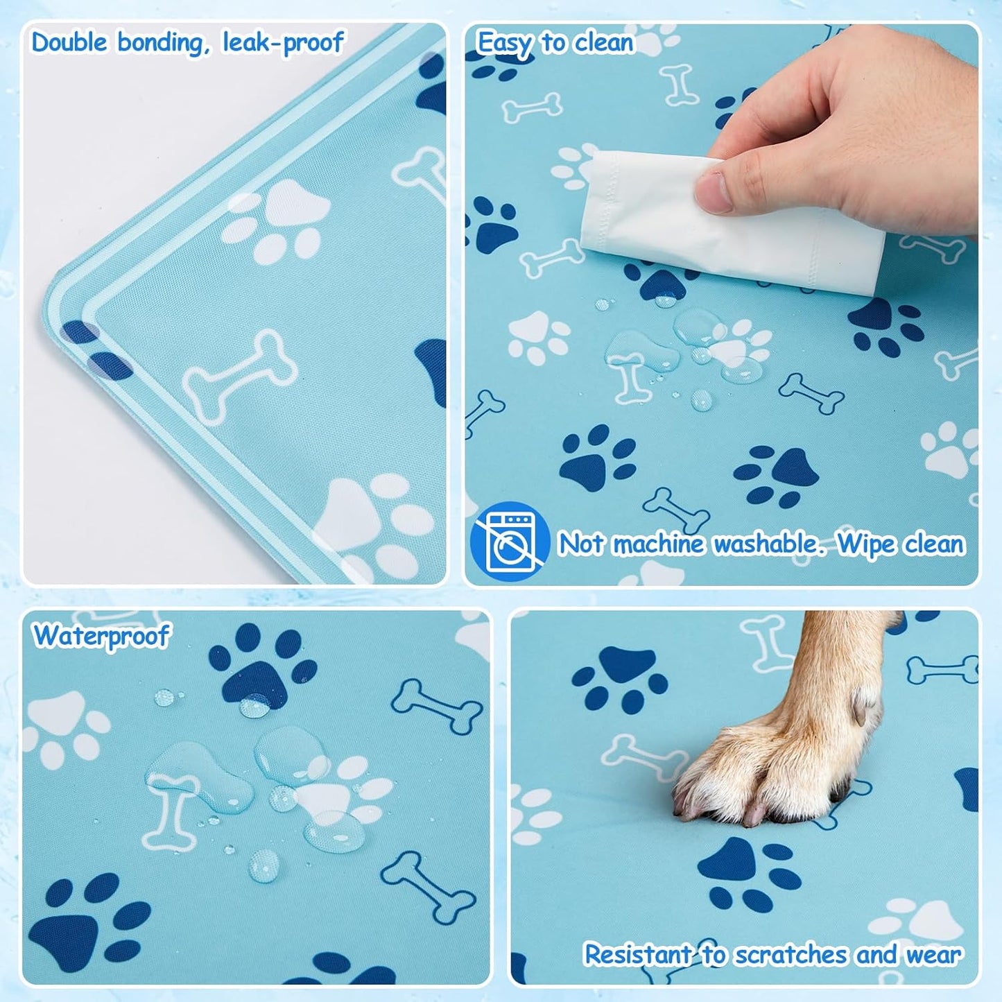 Ownpets Dog Cooling Mat, Large 39 x 23 Inch Thick and Waterproof Cooling Pad for Summer, Water-Filled Pet Mat for Large Dogs, Leakproof Design for Crate, Bed, Sofa, Floor and Car Seat