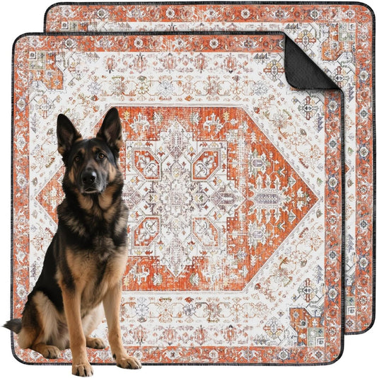 Washable Pee Pads for Dogs 2 Pack, Absorbent Reusable Puppy Pads Waterproof, Leakproof & Non-Slip Whelping Pad, Potty Training Pads for Dogs Playpen Mat 48x48