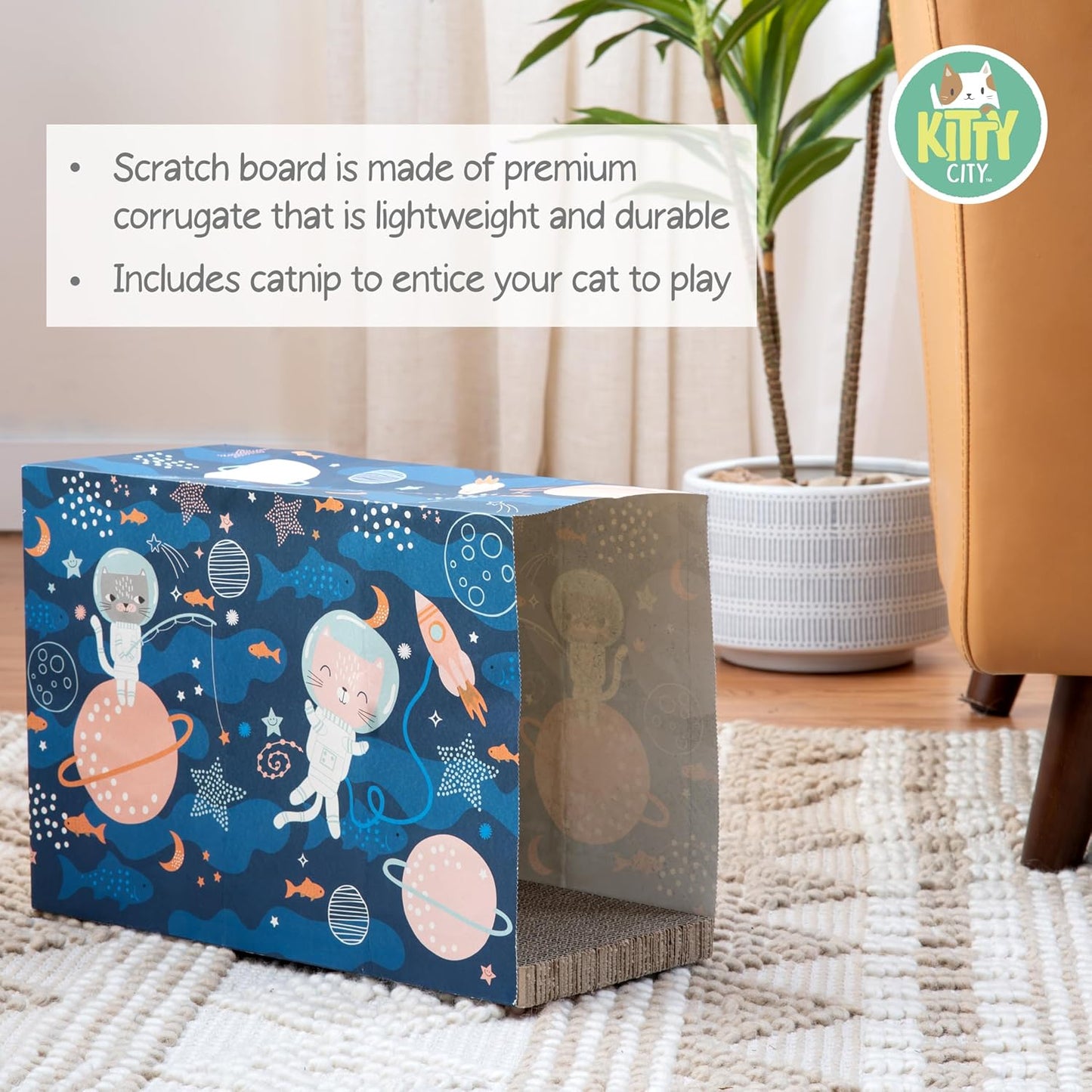 Kitty City Paper Bag Scratchers for Cats, Galatic Paper Bag 2-Pack