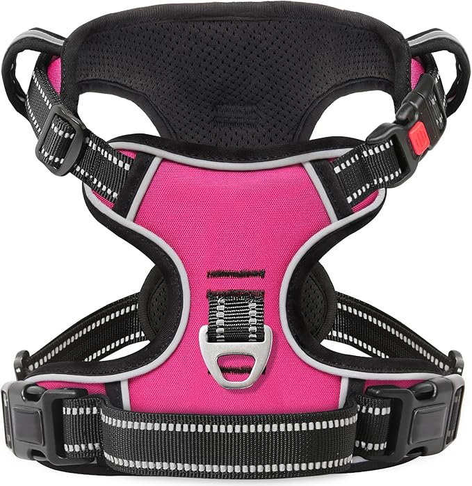 Timos No Pull Dog Harness, No Choke Front Lead Dog Reflective Harness, Adjustable Soft Padded Pet Vest with Easy Control Handle for Small Medium Large Dogs, XS