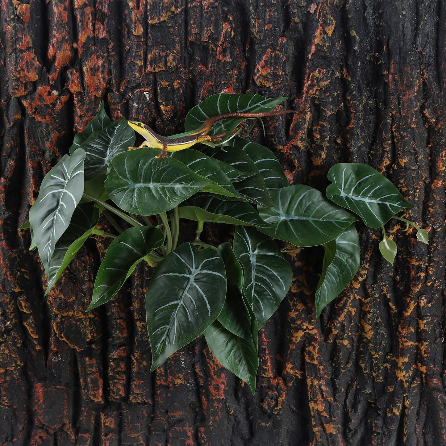 IBWell Fake Reptile Plants for Reptile Terrarium Plants, Reptile Plant Décor, Turtle Tank Plants with Suction Cup