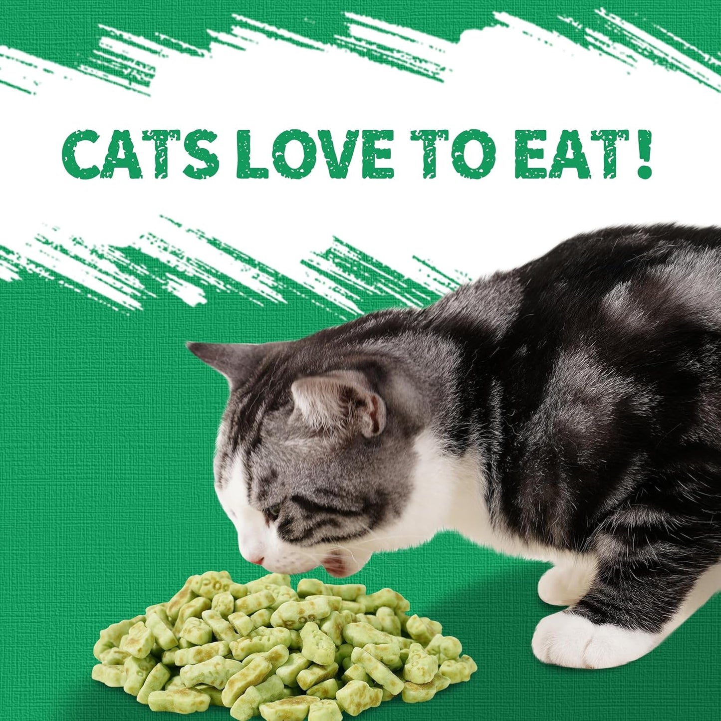 Just Try 13.4 OZ Crunchy Cat Treats Catnip Treats for Cats with Digestive Support, Natural Ingredients Kitten Treats with Real Salmon, Healthy Feline Snacks Training Biscuits Dental Care