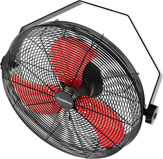 2600 CFM 14 inch Outdoor High Velocity Wall Mounted Fan, 3-Speed Metal Fans with IP44 Enclosure Motor, Industrial Grade Weatherproof Wall Fan for Patio, Greenhouse, Garage, and Gazebo