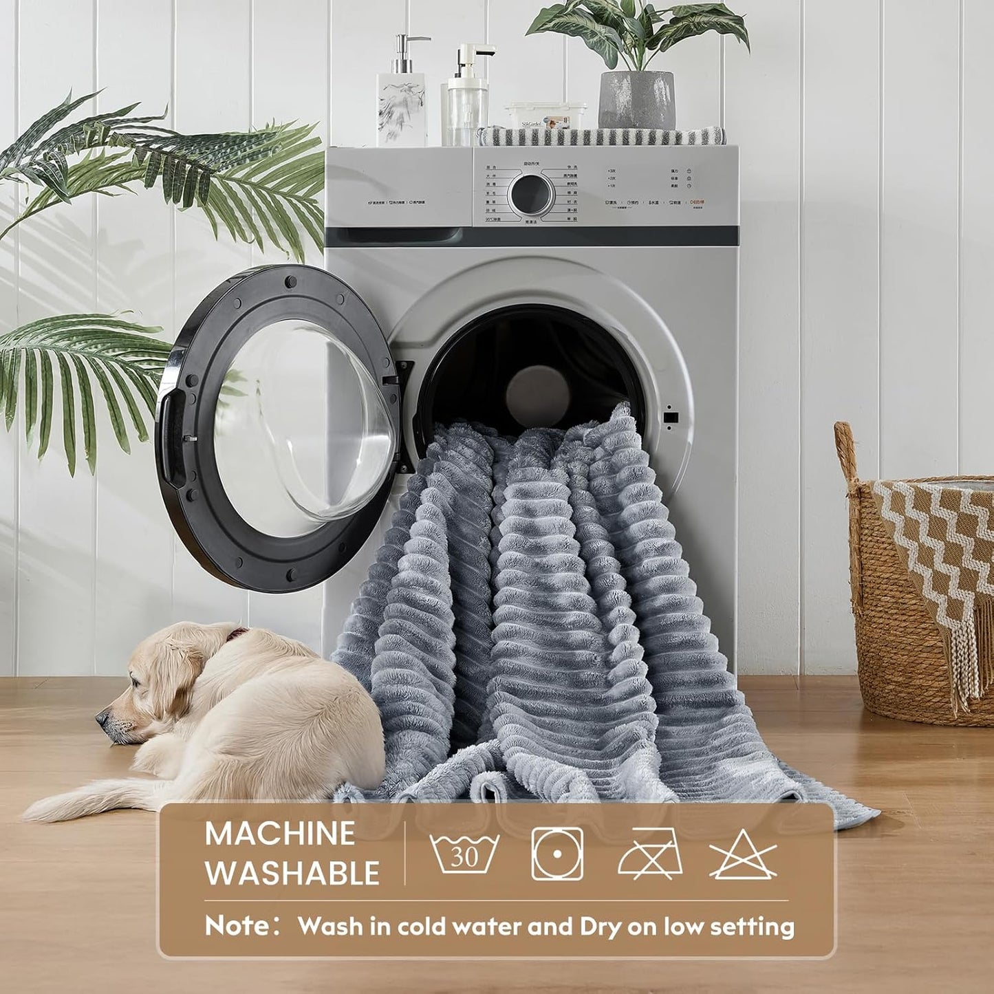 Flannel Washable Pee Pad for Dogs - 2 Pack Reusable Dog Pee Pads Extra Large, Fast Absorb Pet Playpen Mat with Non-Slip Back, Waterproof Puppy Training Pad. (Light Grey, 36" X 72")