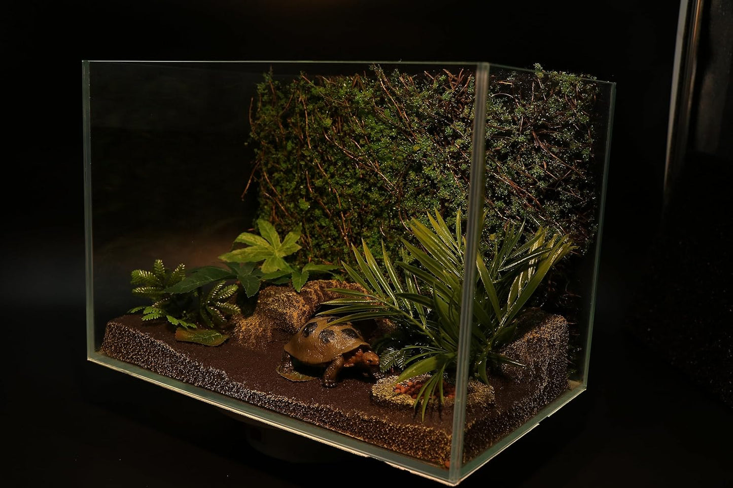 AQUA KT Terrarium Moss Background Backdrop Wall Artificial Reptile Amphibian Cage Decoration for Lizard Bearded Dragon Snake Frog Chameleon Climbing, Pack of 2