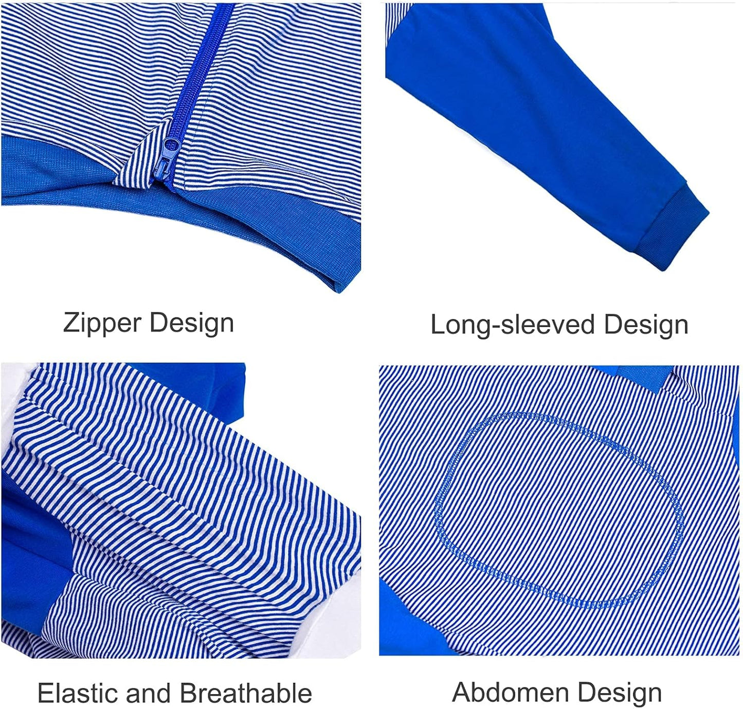 Yeapeeto Dog Onesie Surgery Recovery Suit for Large Medium Bodysuit Dogs Pajamas PJS Full Body for Shedding, Prevent Licking, Wound Protection, Cone Alternative (4X-Large (Pack of 1), Blue)