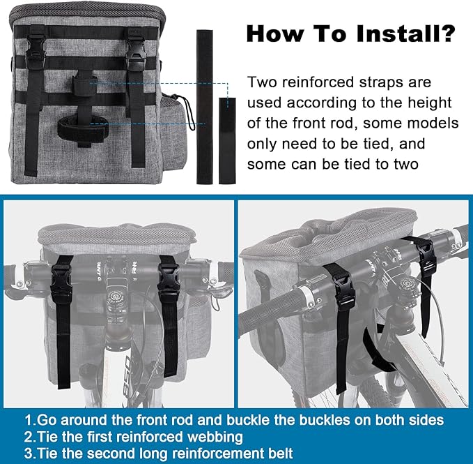 Ownpets Dog Bike Basket Foldable Pet Carrier, Dog Car Booster Seat with Mesh Windows, Adjustable Shoulder Bag Portable Breathable Bicycle Basket Bag for Dogs and Cats