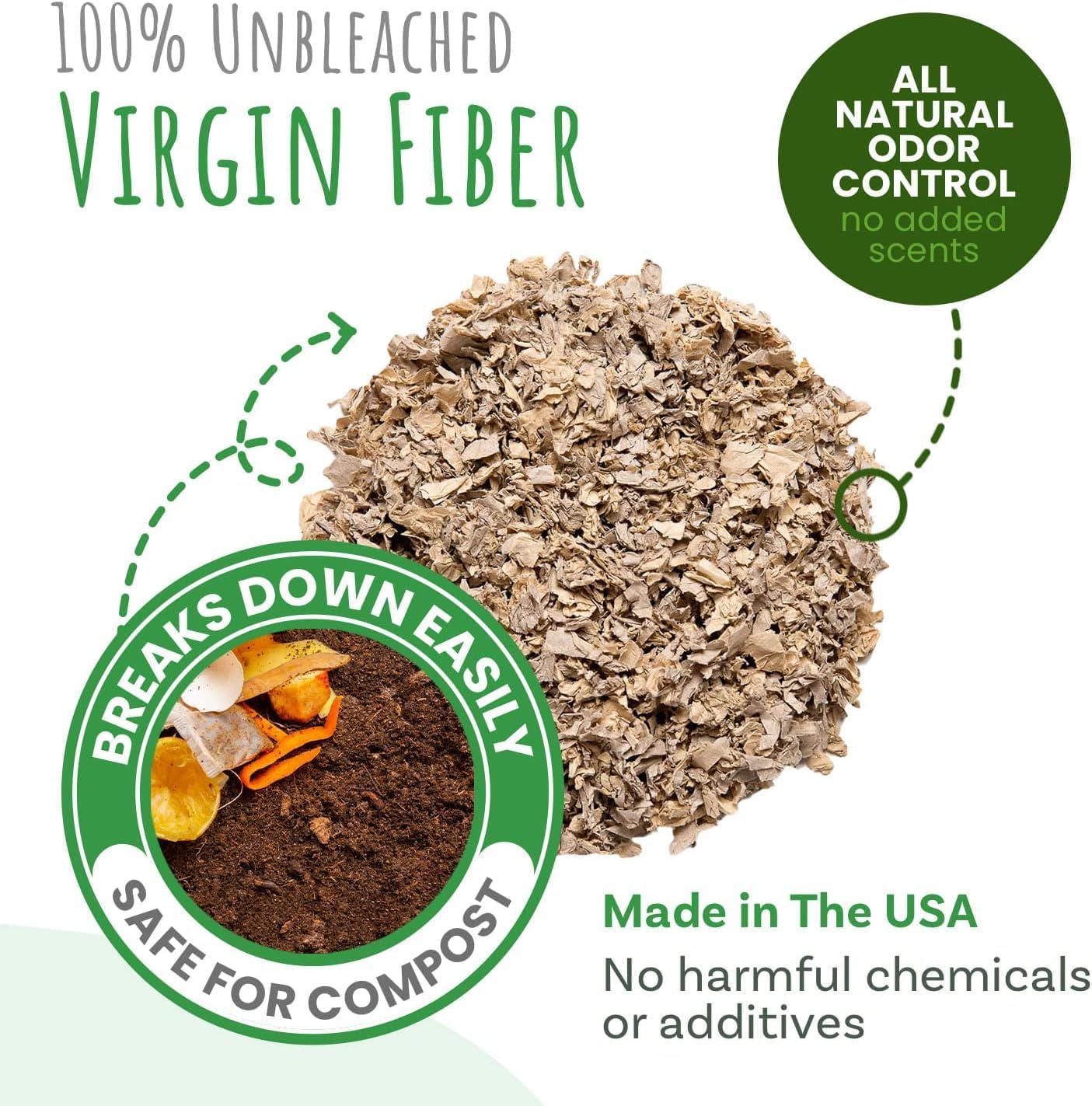 Small Pet Select Premium Small Animal Bedding, Natural Soft Paper Bedding for Small Indoor and Outdoor Pets, Made in USA, 56 L Pack,Beige