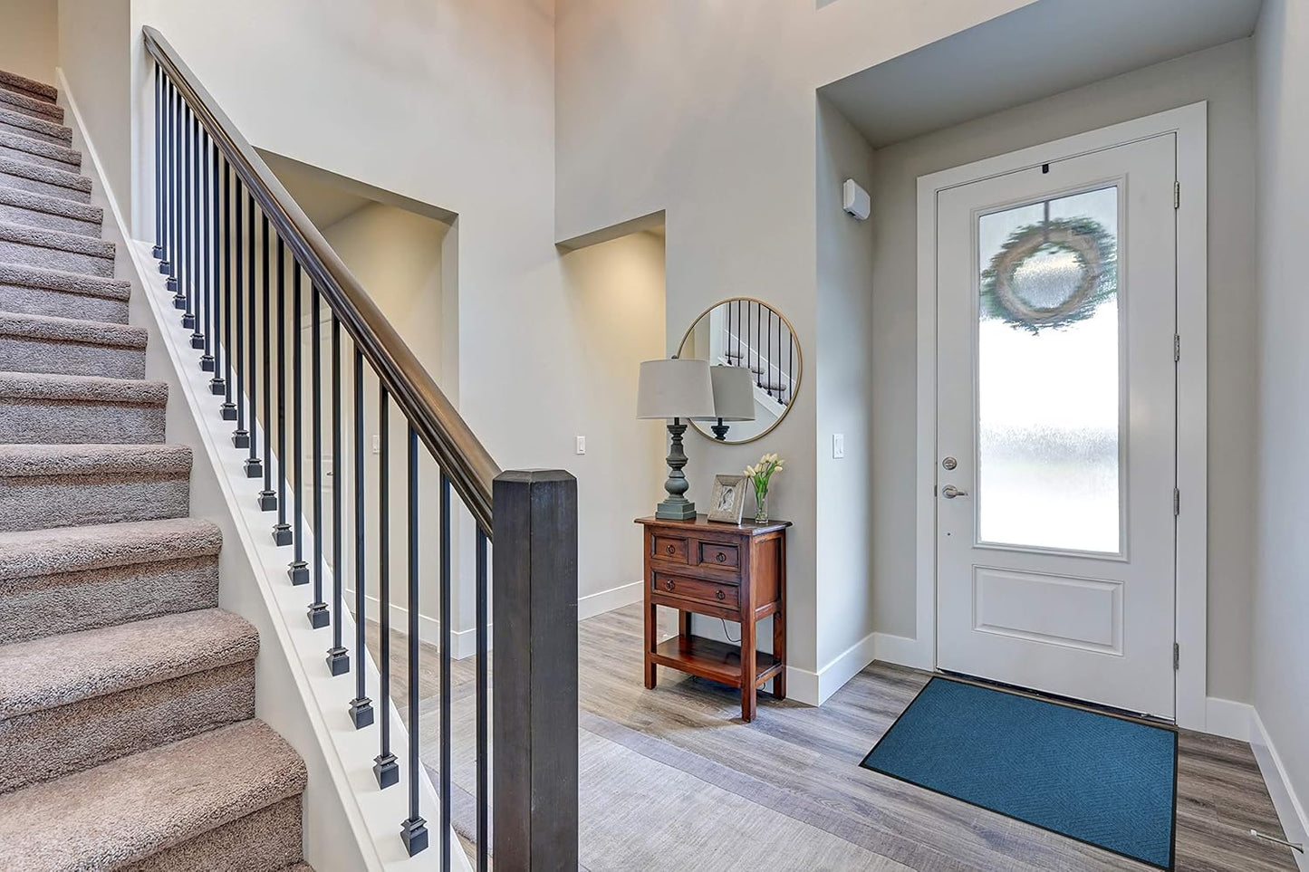 WaterHog Diamond | Commercial-Grade Entrance Mat with Rubber Border – Indoor/Outdoor, Quick Drying, Stain Resistant Door Mat (Camel, 3' x 8')