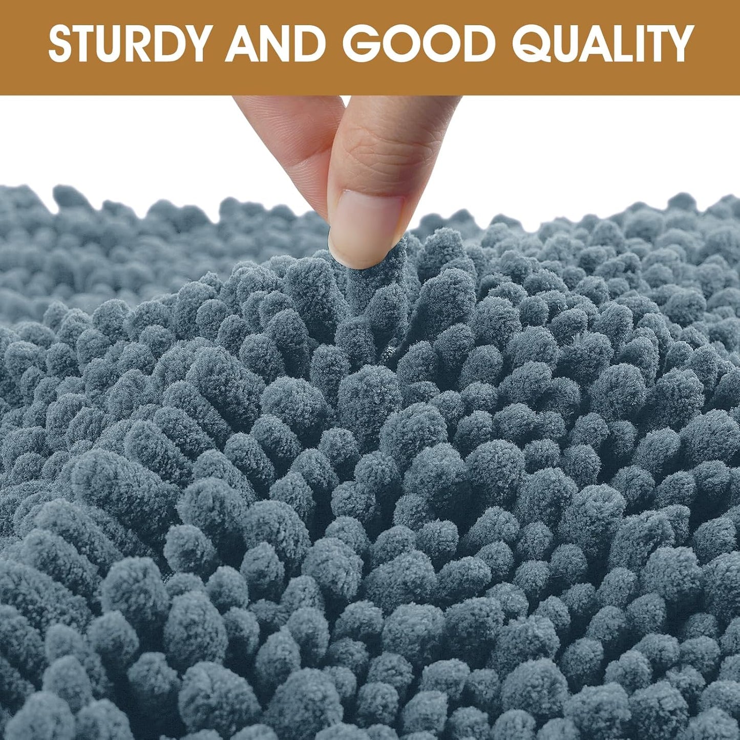 IM HOME Dog Door Mats for Muddy Paws, Chenille Absorbent Door Mats, Non Slip Heavy Mud Mat for Dogs, Soft Indoor Door Mat for Entryway, Mud Paws, Inside Floor,36" X 24", Dusty Blue