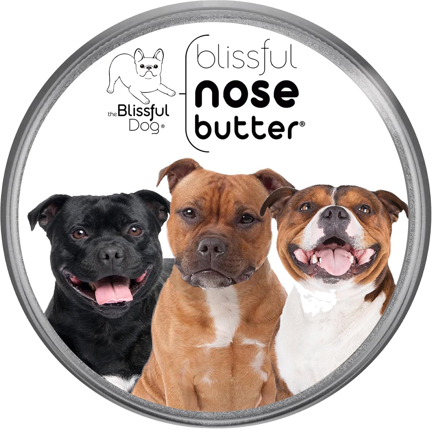 The Blissful Dog Staffordshire Pitbull Terrier Unscented Nose Butter - Dog Nose Butter, 4 Ounce