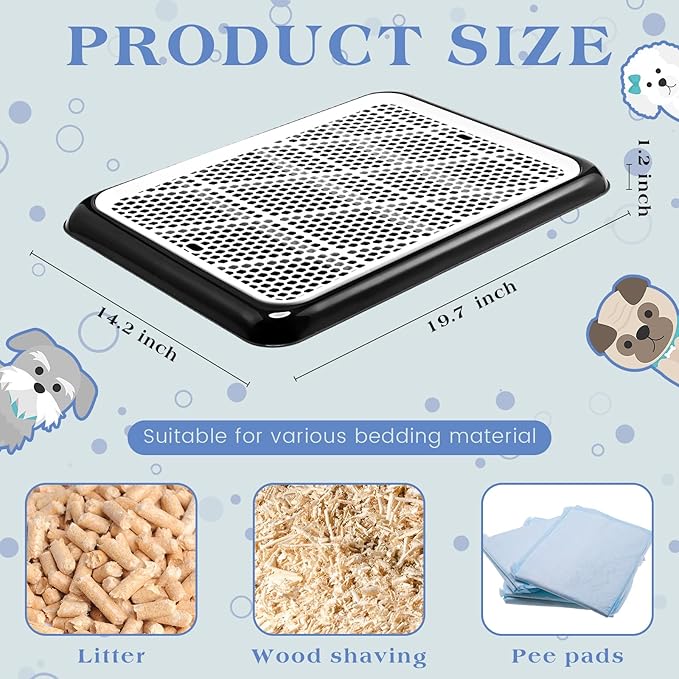 Mifoci 1 Pcs Dog Pee Pad Holder Potty Tray Portable Dog Litter Box Toilet Training for Indoor Outdoor Small Medium Large Pet Puppy