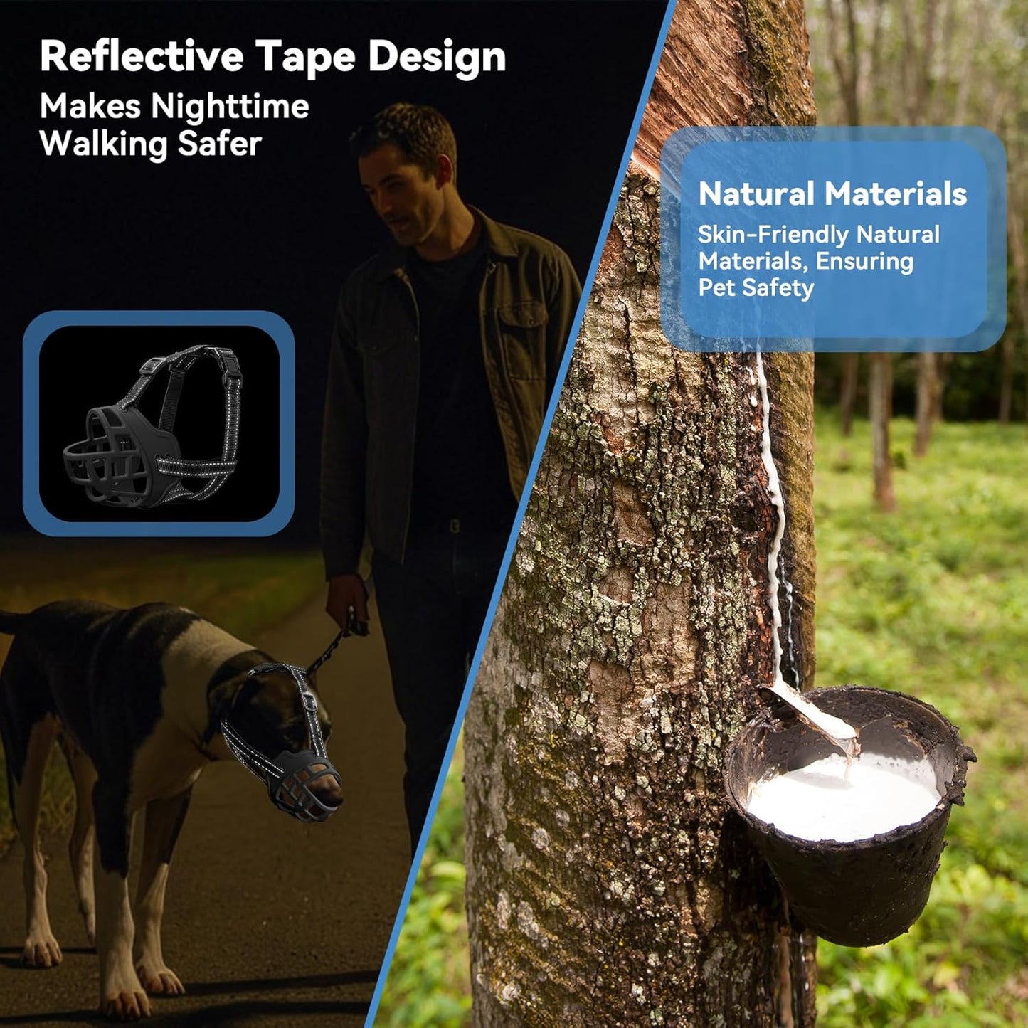 Dog Muzzle for Large Dogs, Breathable Basket Muzzles for Small, Medium and X-Large Aggressive Dog, Allows Panting Drinking, Suitable for Grooming Trimming Training (3, Black)