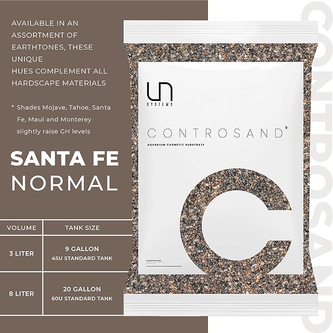 Ultum Nature Systems Controsand Santa Fe Aquarium Gravel (8L) - Small Pebbles for Fish Tank - Planted Aquarium Rocks - Fish Tank Substrate - Aquarium Pebbles - Versatile Fish Tank Stones