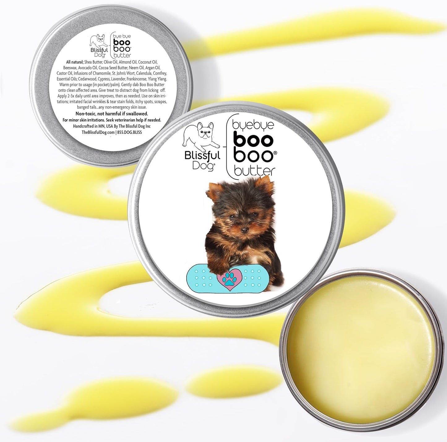 The Blissful Dog 1 oz TIN Yorkshire Terrier Booboo Butter