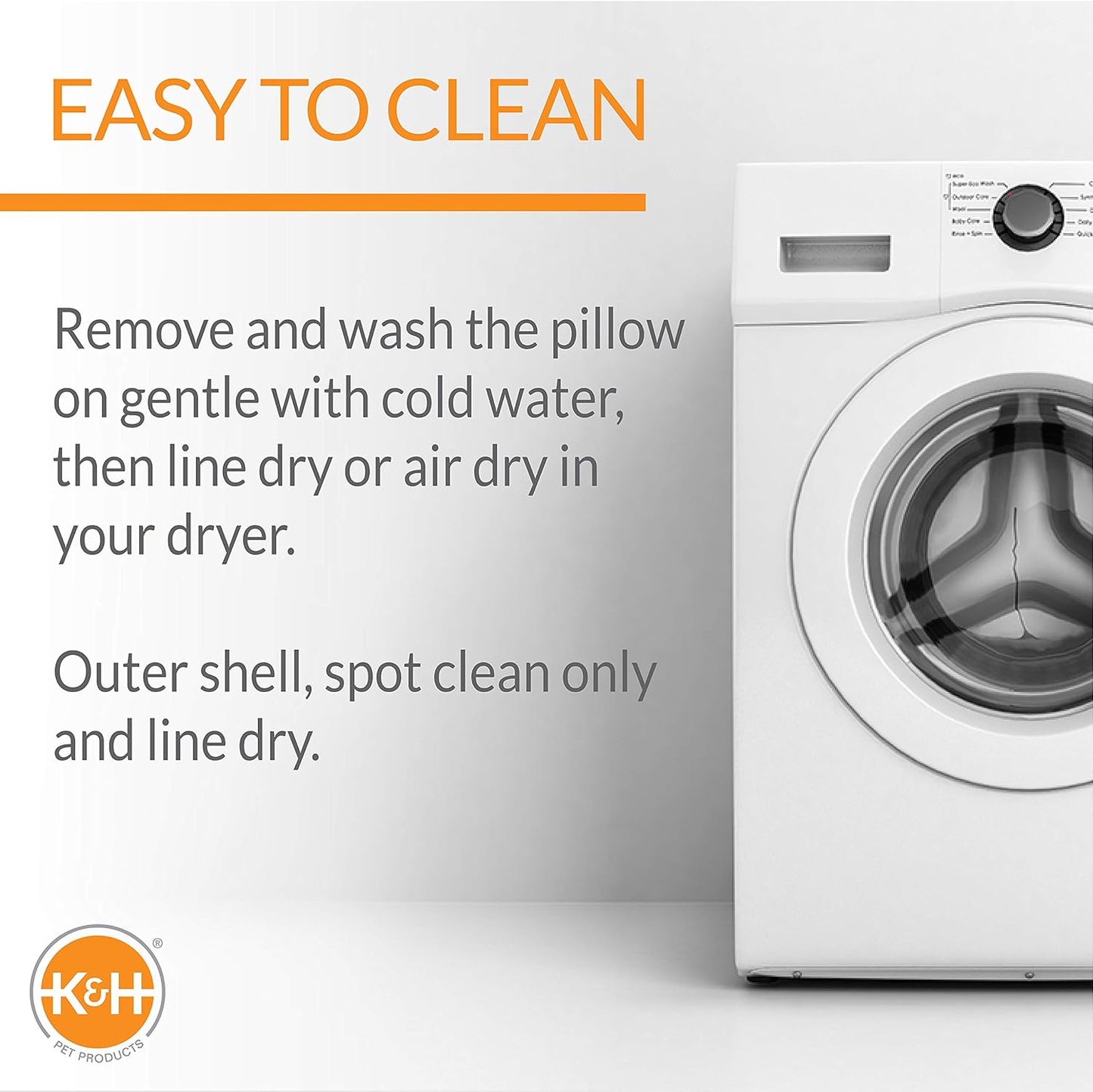 K&H Pet Products Unheated Kitty Mod Dream Pod Cat Bed for Large Cats or Small Dogs, Indoor Covered Privacy Cave, Collapsible, Easy Clean Washable Cushion - Unheated Round 22in Gray/Black