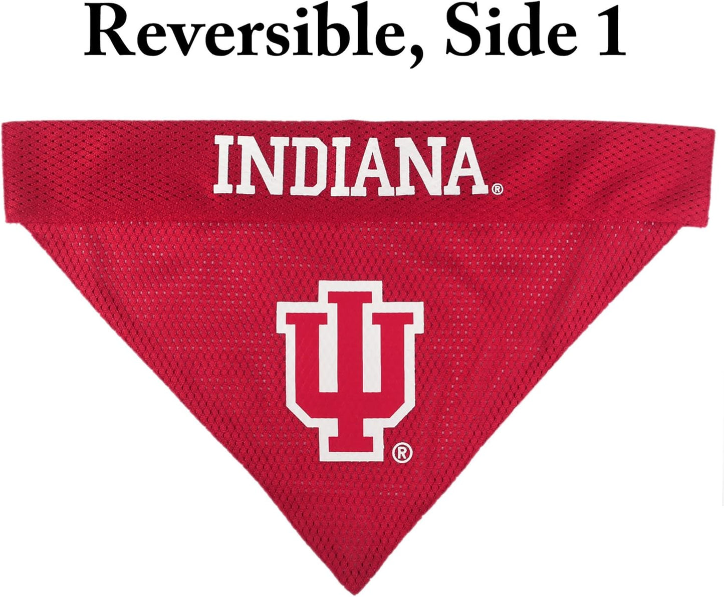 Pets First Collegiate Pet Accessories, Reversible Bandana, Indiana Hoosiers, Small/Medium