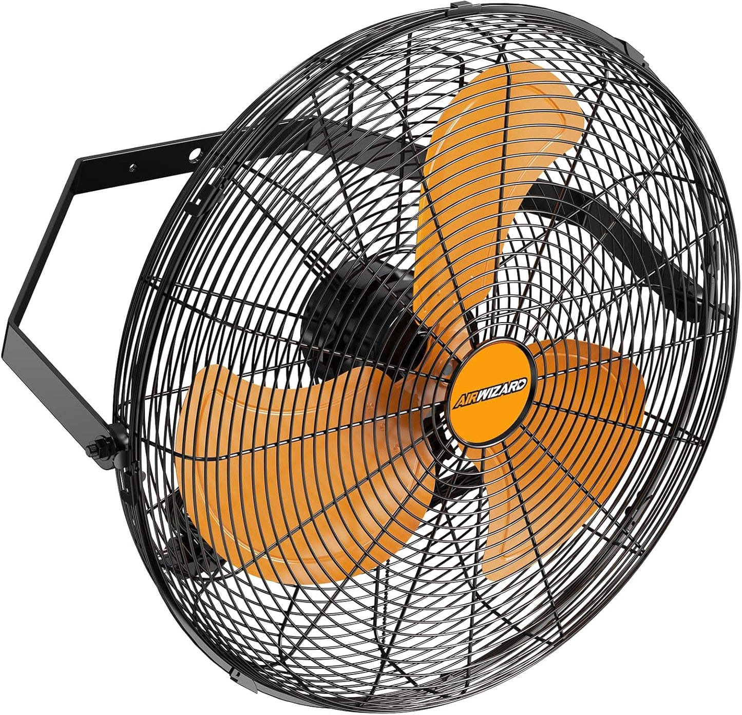 20 Inch Industrial Wall Mount Fan, 4850 CFM High Velocity Metal Wall Fan, 3 Speed, Adjustable Tilt, Commercial Use for Garage, Gym, Covered Patio, Workshop, Greenhouse - UL Listed