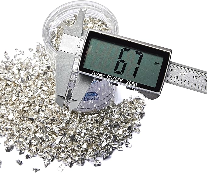 TWINKLING High Luster Crushed Glass Glitter, Broken Glass, Fire Glass Gems Chips for Fire Pit, DIY Resin Art, Epoxy Crafts, Geode Painting, Aquarium Decoration, 6-9mm(370g/13oz.) (Silver)