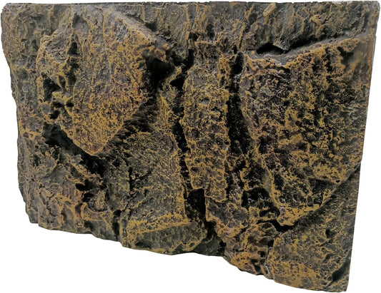 Tfwadmx Rock Terrarium Background 3D Reptile Tank Background Board Amphibian Stereo Backdrop Wall Snake Habitat Decor for Lizard Bearded Dragon Gecko Spider Chameleon Turtle Fish (Yellow Rock)