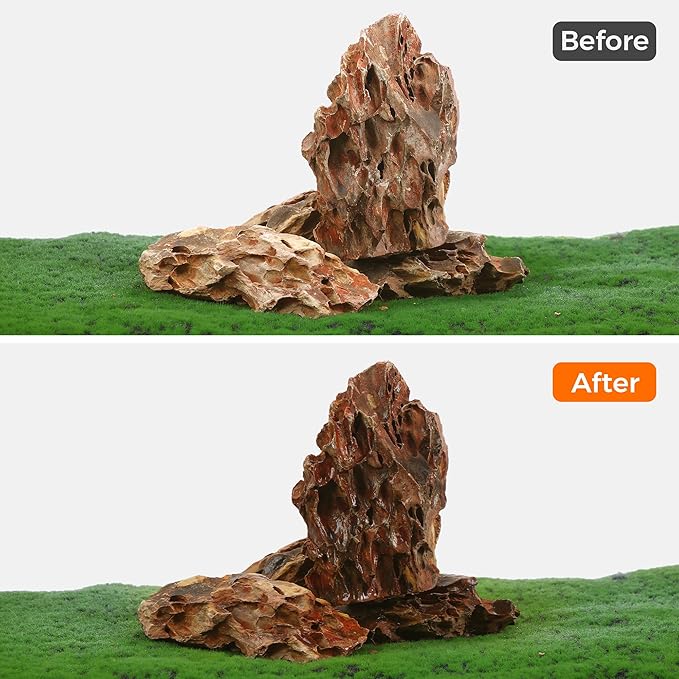 2-6 Inches Natural Dragon Stone 4 PCS Aquarium Rocks for Aquascaping, Aquarium Landscaping, Terrariums, Fish Tank Decoration, Vivariums, Paludarium, Reptile and Amphibian Enclosures