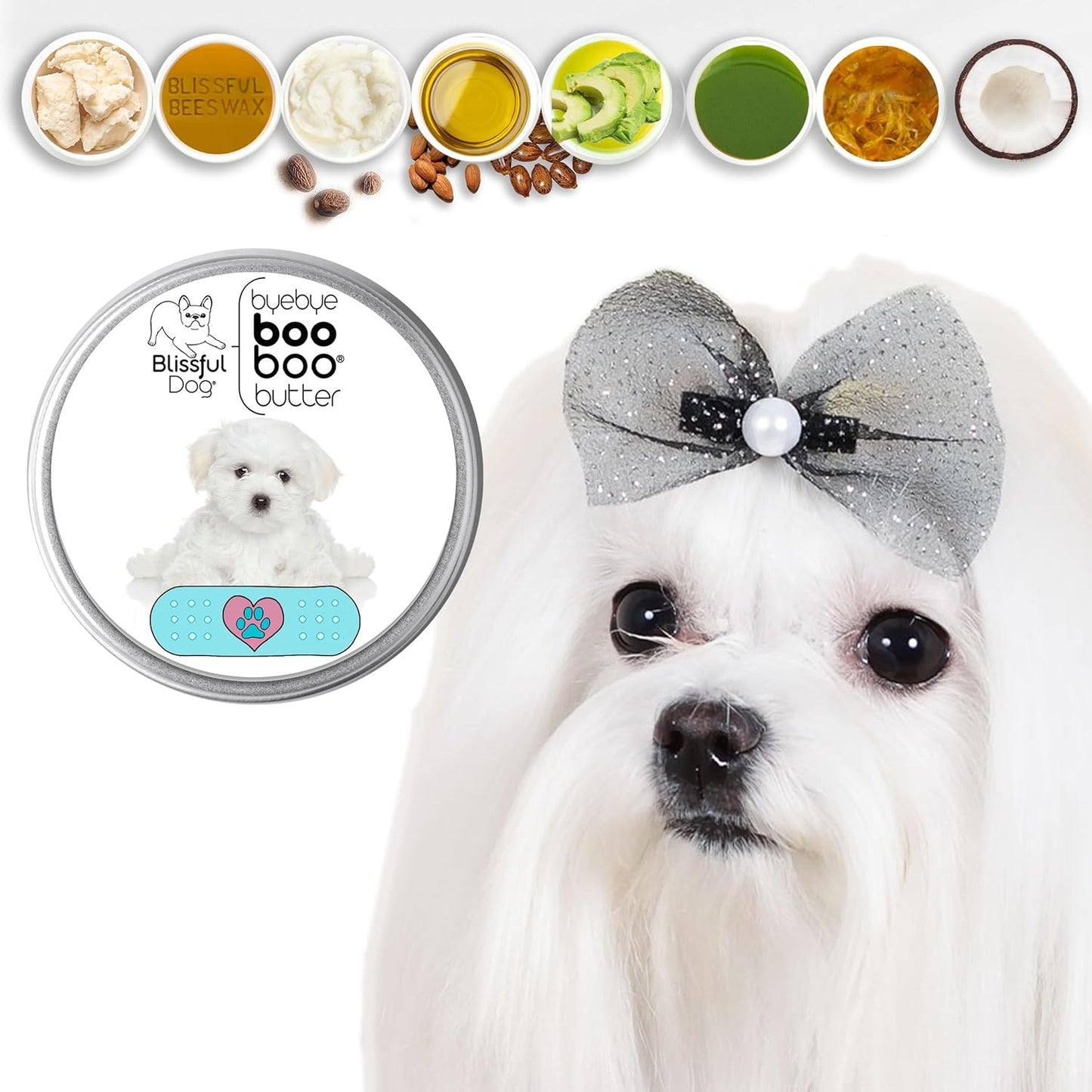 The Blissful Dog 2 oz TIN Maltese Booboo Butter
